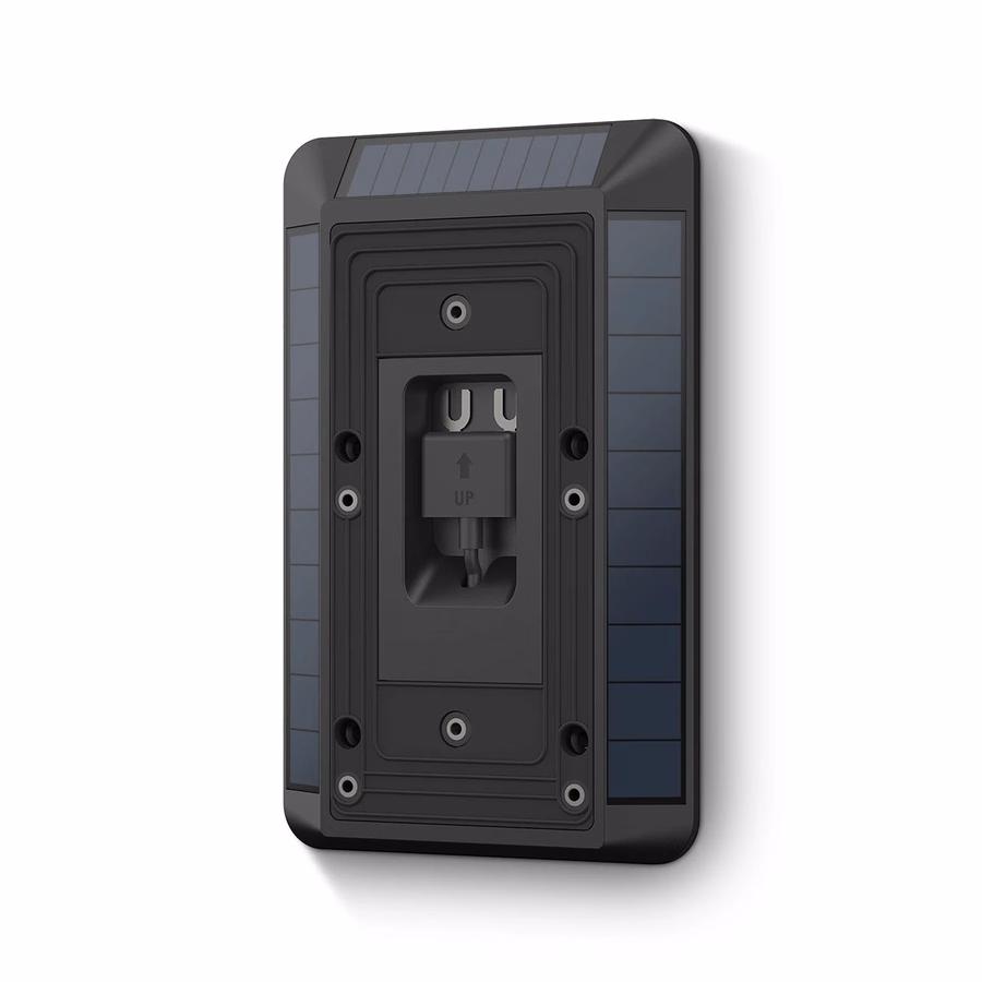 Carregador solar para campainhas de bateria Campainha de vídeo 3, Campainha de vídeo 3 Plus, Campainha de vídeo 4, Campainha de bateria Plus, Campainha de bateria Pro