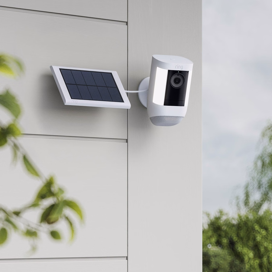 Câmera externa com painel solar pequeno (USB-C) (Stick Up Cam), Outdoor Cam Plus, Stick Up Cam Pro, Spotlight Cam (2ª geração), Spotlight Cam Plus, Spotlight Cam Pro