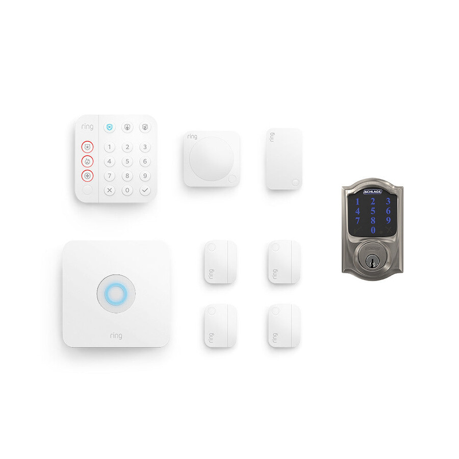 kit de sistema de alarme de segurança com 8 peças conjunto de fechadura inteligente schlage