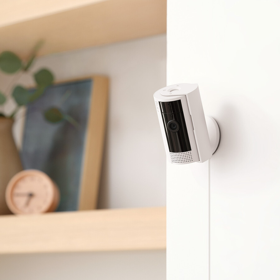 kit básico para casa com câmera interna e alarme de 5 peças.