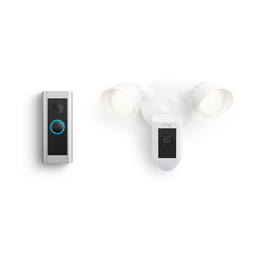 campainha com fio pro campainha com vídeo pro 2 pacote floodlight cam com fio plus