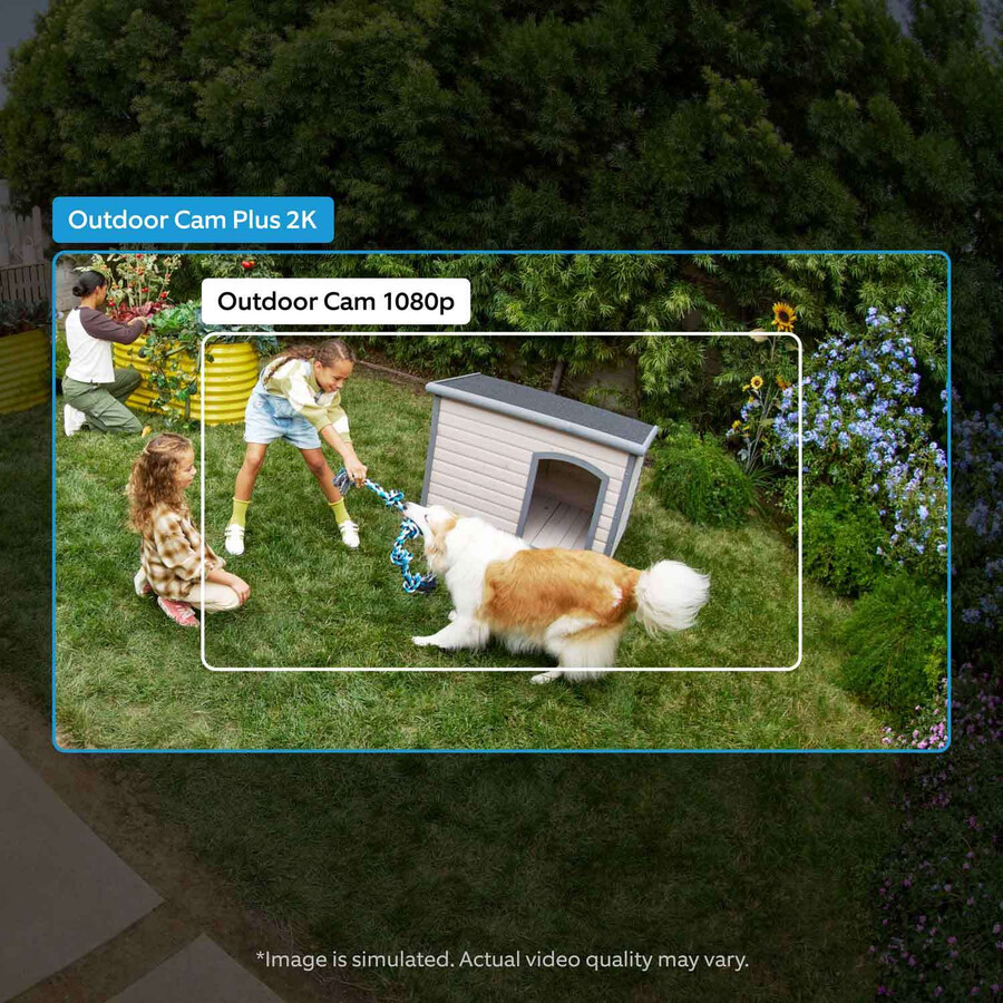 outdoor cam plus - câmera de segurança 2k para ambientes internos e externos