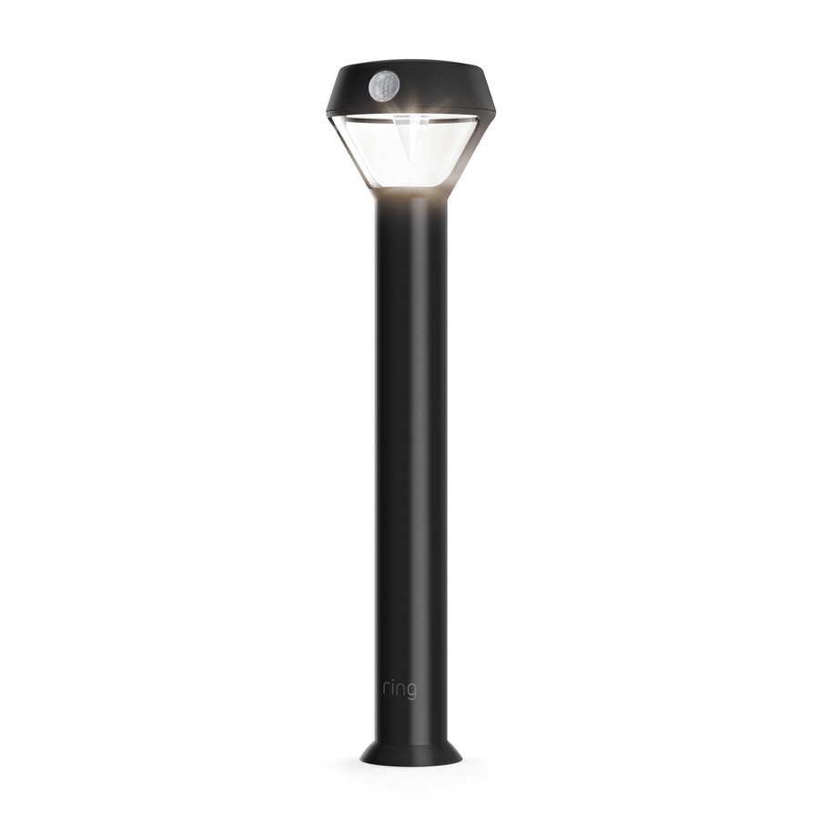 luminária solar circular para caminhos