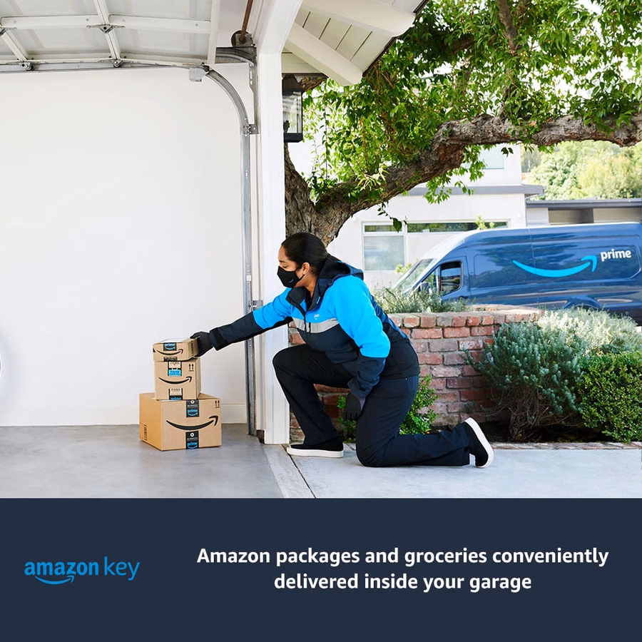 O controle Chamberlain® Smart Garage® funciona com anel